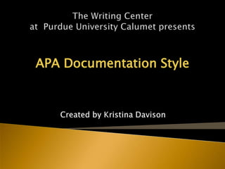 APA Documentation | PPT