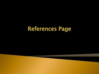 References Page
 