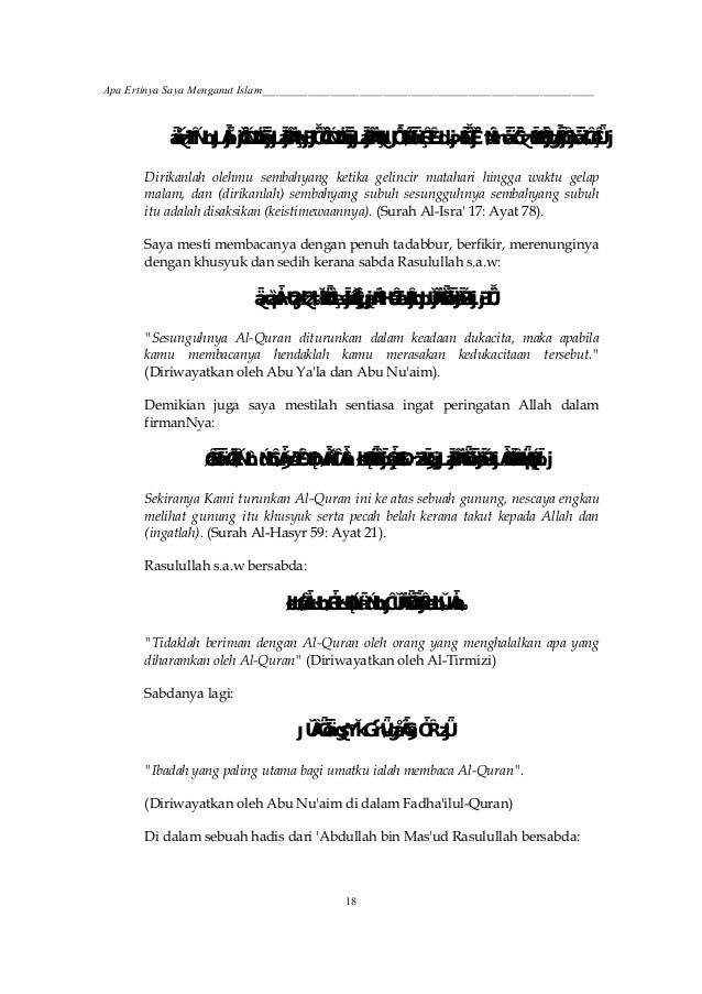 Apa erti saya menganut islam - Fathi Yakan