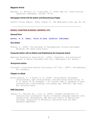 Apa manual 6th edition deals
