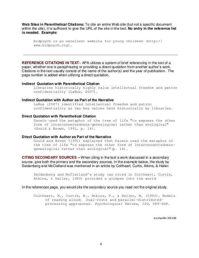 Apa Format 6th Edition