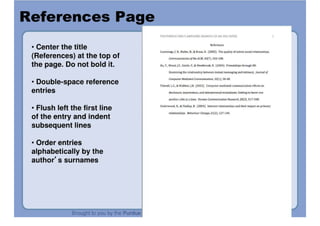 APA Formatting And Style Guide