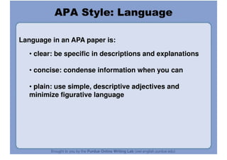 APA Formatting And Style Guide