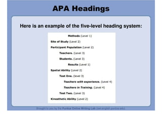 APA Formatting And Style Guide