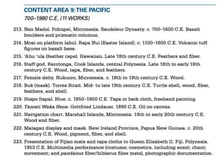 AP Art History Unit 9: The Pacific