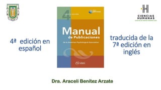 Dra. Araceli Benítez Arzate
4ª edición en
español
traducida de la
7ª edición en
inglés
 