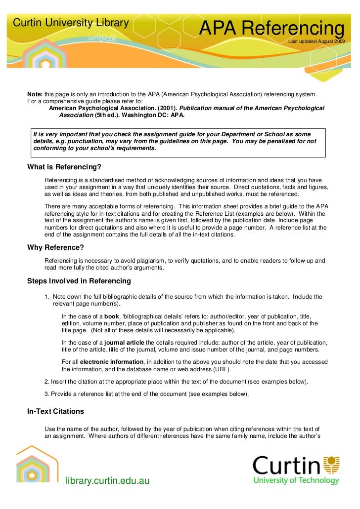 Apa (introduction and sample)