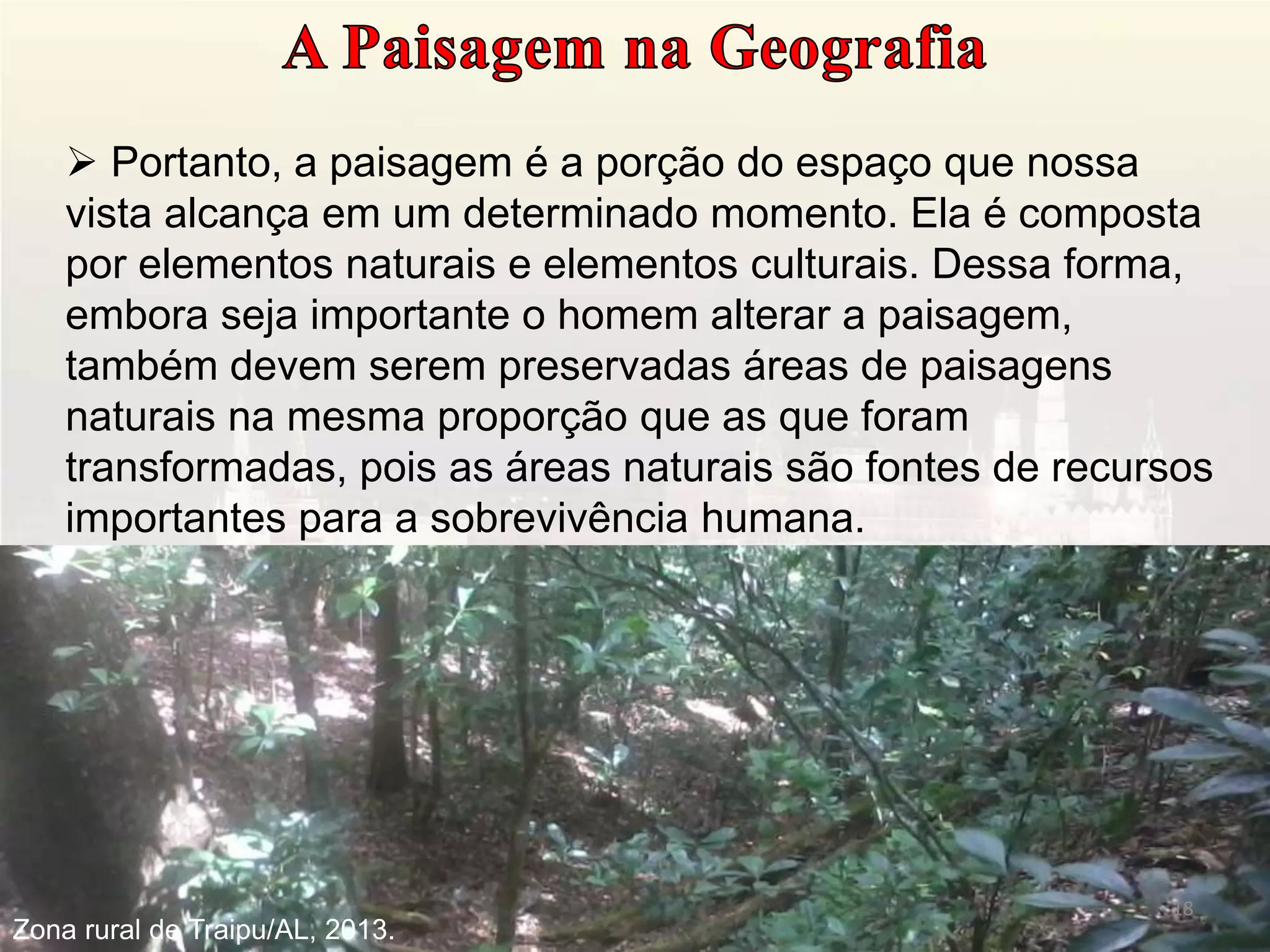 A paisagem na Geografia | PPTX | Science