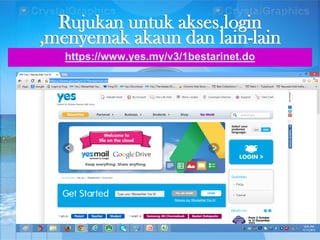 Rujukan untuk akses,login
,menyemak akaun dan lain-lain
https://www.yes.my/v3/1bestarinet.do

 