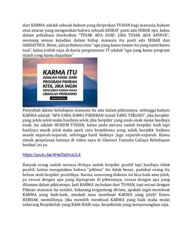 Apa Itu Karma Friman Pratama
