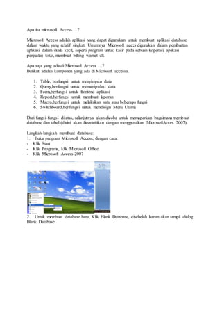 microsoft access itu untuk apa