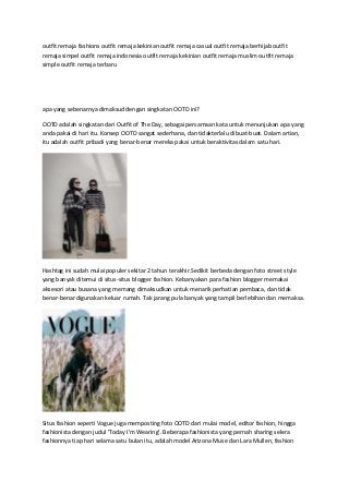 Apa itu ootd?