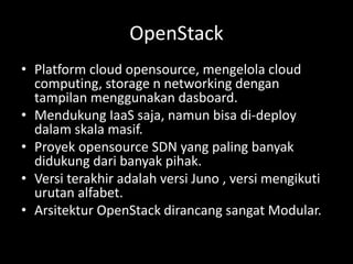 Sdn Oenstack Example Software Defined Network (Overview) | PPTX