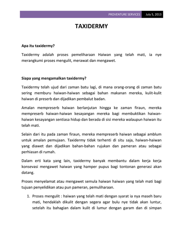 Apa Itu Taxidermy PDF apa-itu-taxidermy-pdf