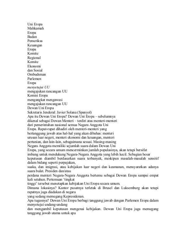 An amateur: Apa itu uni eropa