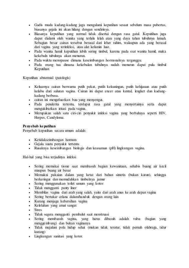 Hamil Muda Keputihan Gatal
