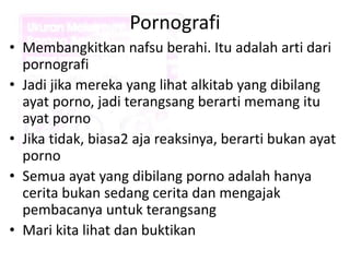 Apakah saudara sudah tahu 35 ayat porno | PPT