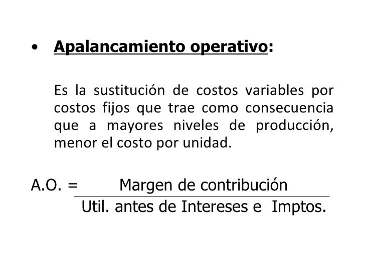 Apalancamiento operativo, financiero y total ragb