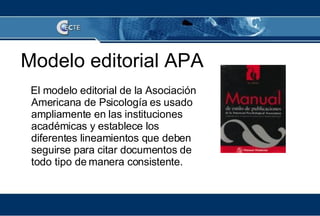 Modelo editorial APA ,[object Object]