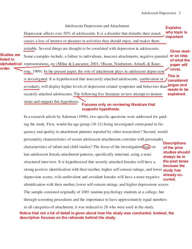 example of apa format literature review