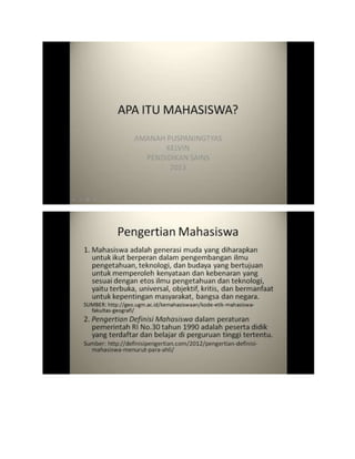 Apa mahasiswa