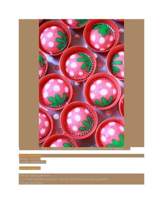 Tara......selepas 15 minit apam anda menjadi dan boleh la dingapp........
APAM STRAWBERI
Resepi : Ain Rusli
Sumber: Majalah Rasa
Bahan-bahannya:
140 gm tepung gandum
1 1/2 sudu teh baking powder - diayak sekali bersama tepung gandum
110 gm gula halus
 