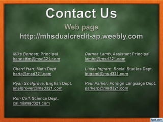 Ap and dual enrollment presentation