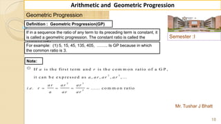Arithmetic and Geometric Progressions | PDF