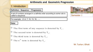 Arithmetic and Geometric Progressions | PDF