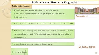 Arithmetic and Geometric Progressions | PDF