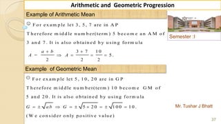 Arithmetic and Geometric Progressions | PDF