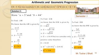 Arithmetic and Geometric Progressions | PDF
