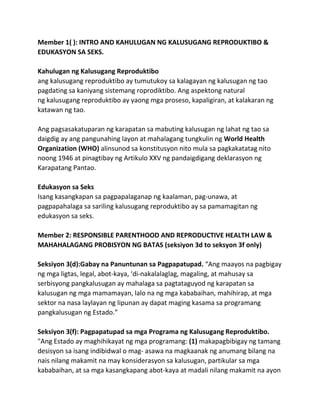 hydration daluyan kahalagahan