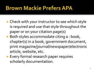 APA Overview