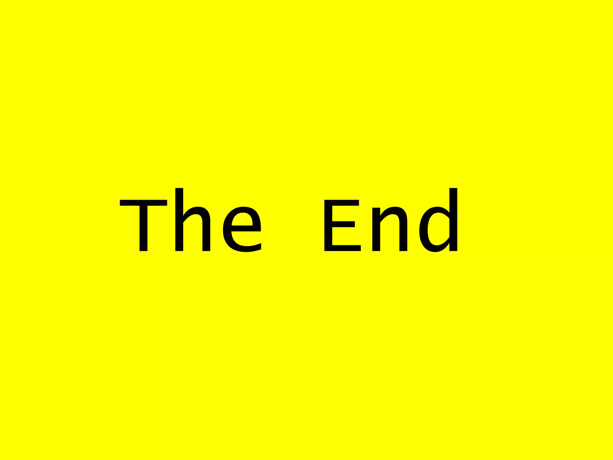The End 