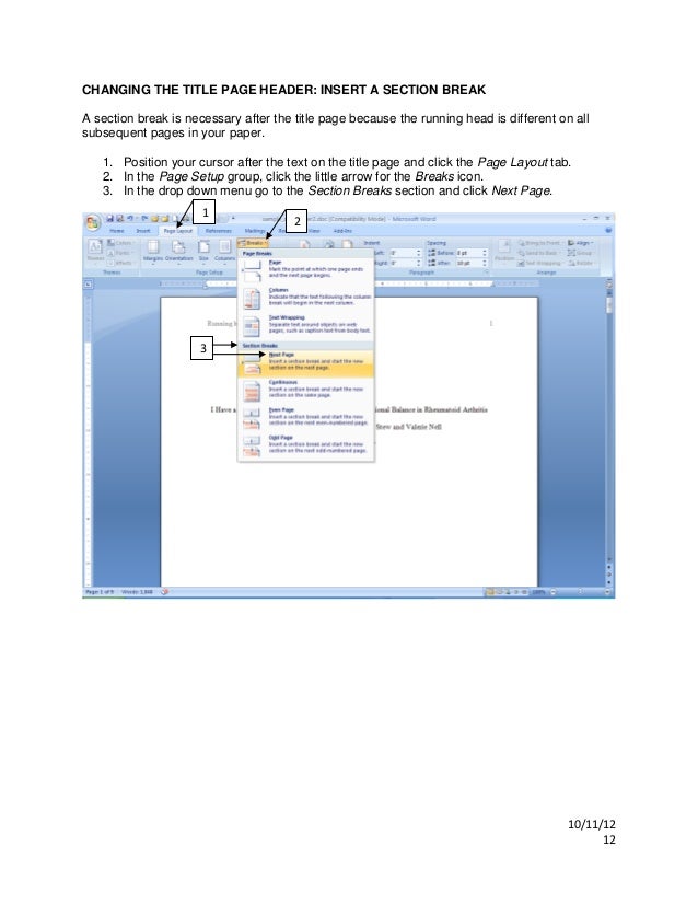 apa paper setup apa paper set up