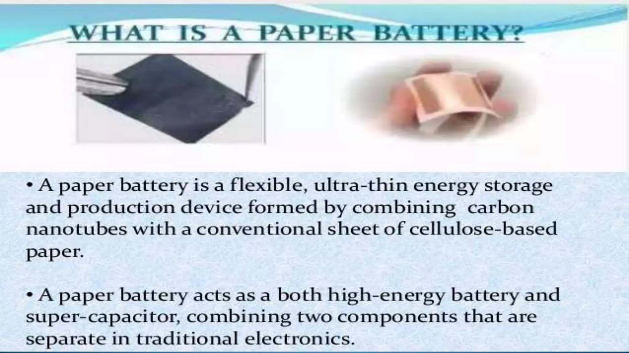 A paper battery(saiful