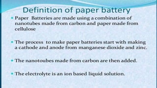 A paper battery(saiful