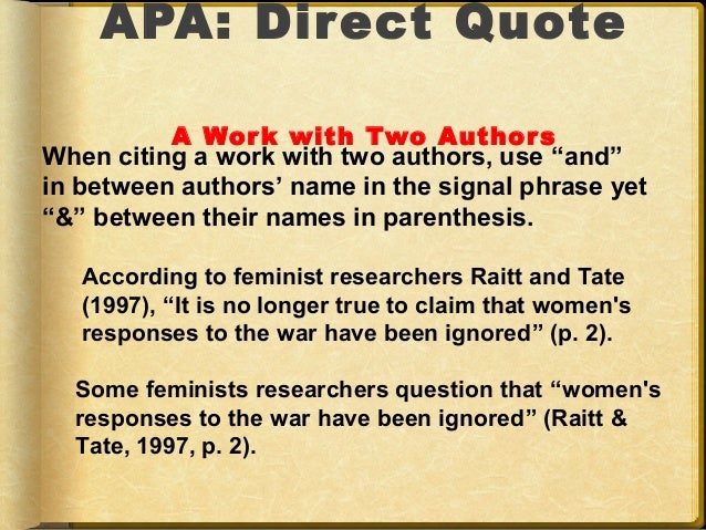 Sources page apa format