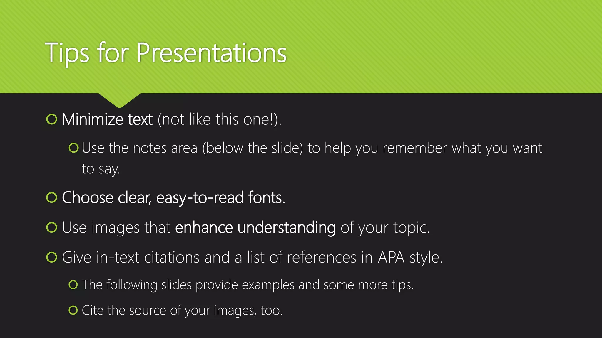 Citing Sources in APA Style in a Presentation | PPT