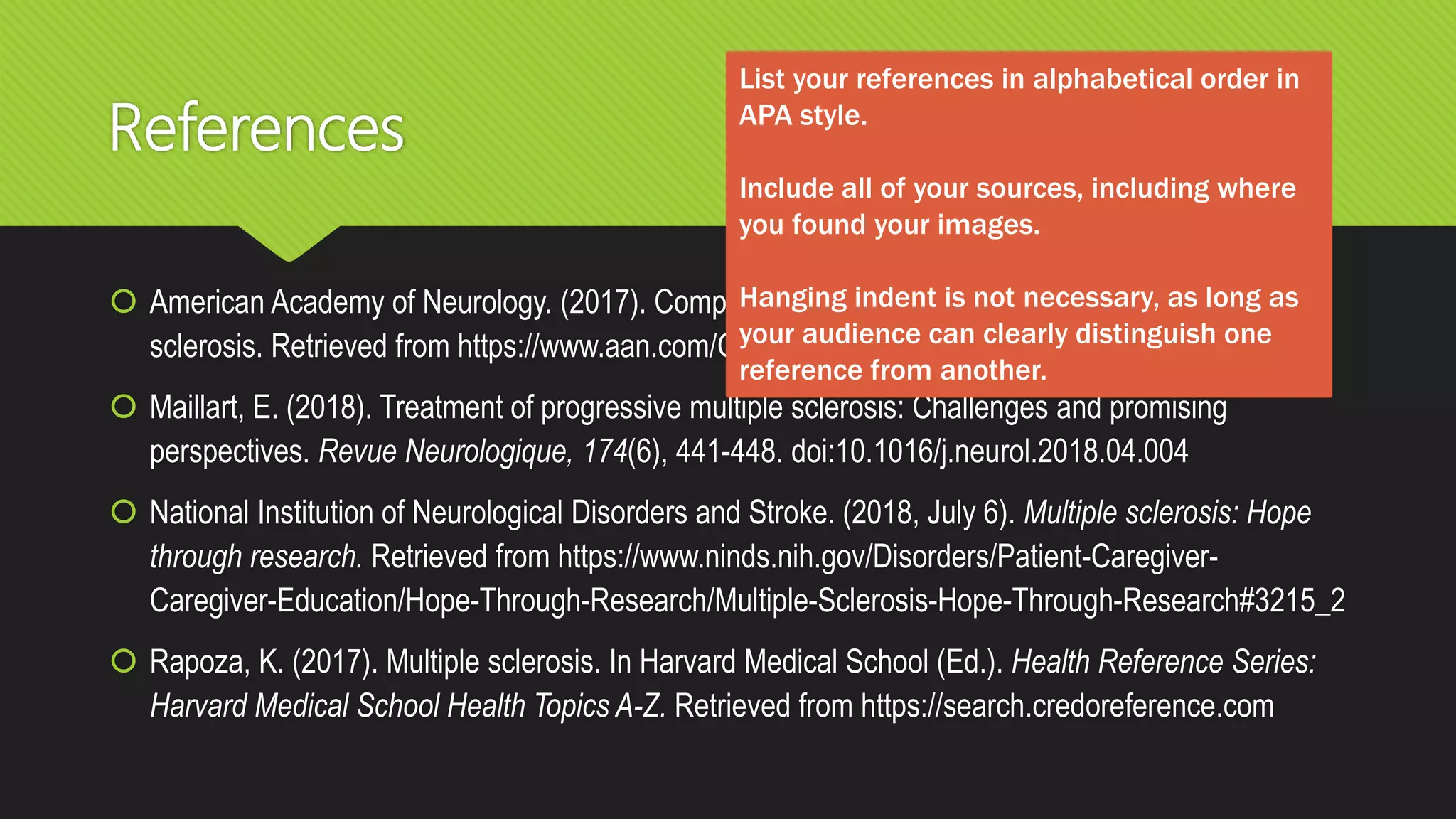 Citing Sources in APA Style in a Presentation | PPTX