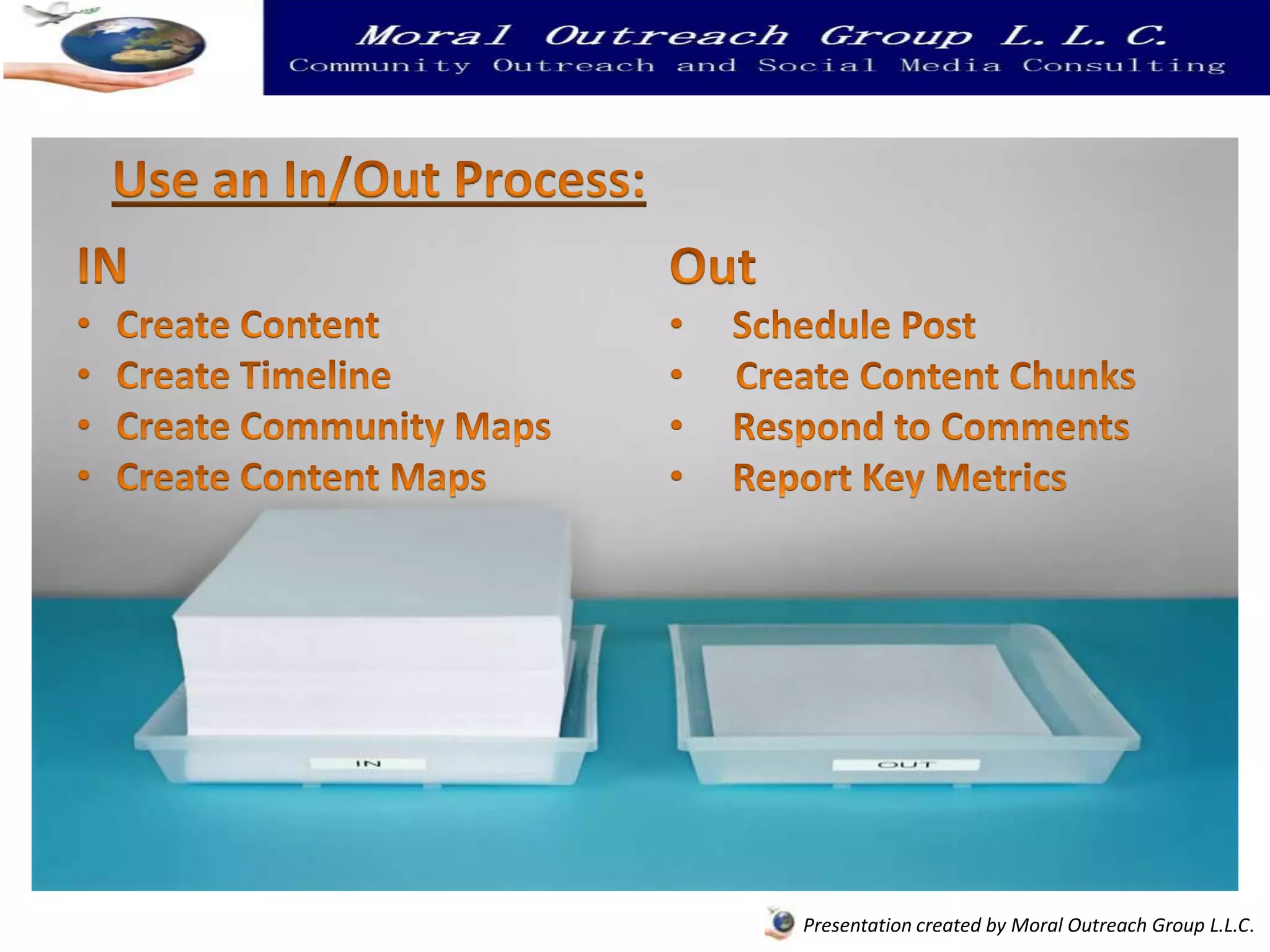 Presentation created by Moral Outreach Group L.L.C.
 
