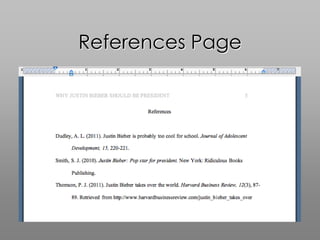 References Page