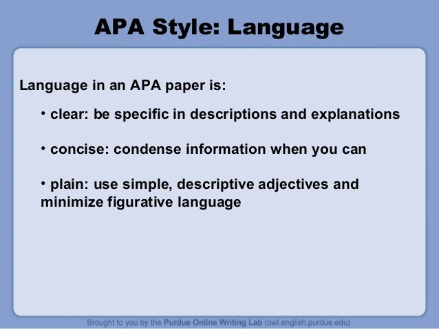 apa style presentation
