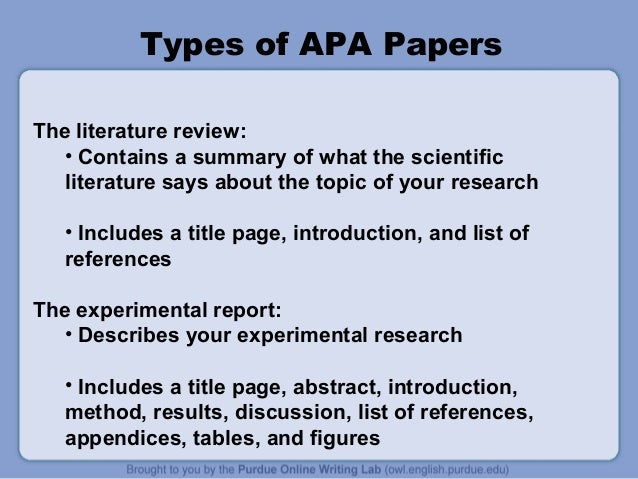 Guidelines for writing a literature review literature review apa title