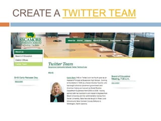 CREATE A TWITTER TEAM

 