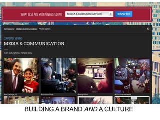 BUILDING A BRAND AND A CULTURE

 