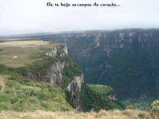 Ele  te  beija  os campos  do  coração... 