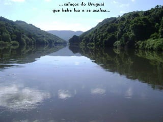 ... soluços  do  Uruguai que  bebe  lua  e  se  acalma... 