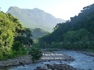 A água das fontes, murmúrios  suaves... 